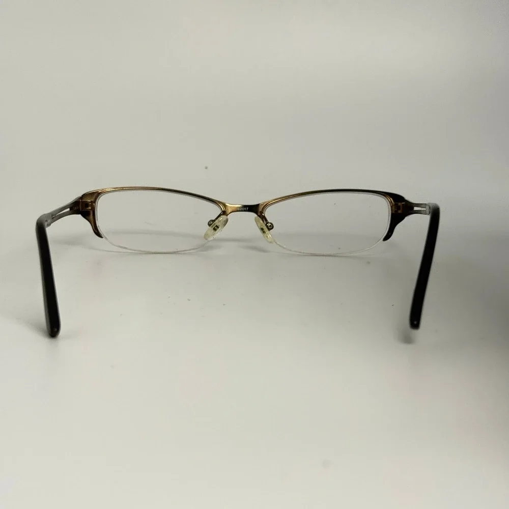 XOXO Flirty Brown Metallic Semi Rimless Cat Eye Eyeglass Frames 52-17-140